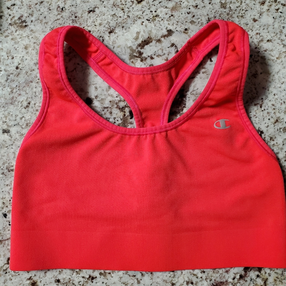 CHAMPION Women Sport Bra Size S/M Wireless Hot Pink